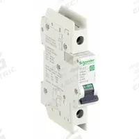 SCHNEIDER ELECTRIC IEC Miniature Circuit Breaker: 45 A Amps, 60V DC, 14kA at 120/240V AC, C60BP (MPN M9F42145). Key specifications — Brand: SCHNEIDER; DC Voltage Rating: 60V DC; Max. AIR Rating: 14kA at 120/240V AC; Terminal Connection: Screw Clamp; AC Voltage Rating: 240/415V AC.