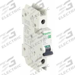 SCHNEIDER ELECTRIC IEC Miniature Circuit Breaker: 45 A Amps, 60V DC, 14kA at 120/240V AC, C60BP (MPN M9F42145). Key specifications — Brand: SCHNEIDER; DC Voltage Rating: 60V DC; Max. AIR Rating: 14kA at 120/240V AC; Terminal Connection: Screw Clamp; AC Voltage Rating: 240/415V AC.