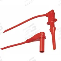 POMONA Test Leads: CAT II 300V, Mini Hook Clip, Right Shrouded Plug, 4 ft Lg, 18 AWG Wire Size (MPN 6244-48-2). Key specifications — Brand: POMONA.