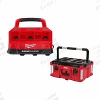 MILWAUKEE Battery Charger Kit: Multi-Port Charging, For 18V DC, 5 Ah Charged in 1-Hour, 120-127V AC (MPN 48-59-1809, 48-22-8425). Key specifications — attr1255775: Rapid; attr1255810: 18V DC; attr1255811: (6) 18V; attr1255812: 120-127V AC.