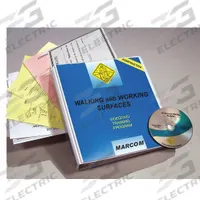MARCOM Reference Material: Walking and Working, DVD/Quiz/Scheduling Forms/Training Certificate (MPN V0002479EM). Key specifications — Product Type: Reference Material; Regulations Covered: OSHA 29 CFR 1910; Includes: DVD; Brand: MARCOM.