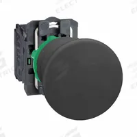 SCHNEIDER Mushroom Head Push Button: Non-Illuminated, Mushroom Head Profile, Non-Metallic, 22 mm (MPN XB5AC21). Key specifications — Brand: SCHNEIDER; Action: Momentary; Series: XB5; Push Button Material Type: Non-Metallic.