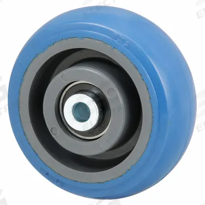 APPROVED VENDOR Caster Wheel: 5 in Wheel Dia., 2 in Wheel Wd, Rubber, 500 lb Load Rating - Nonmarking Rubber Tread on Plastic Core Wheels