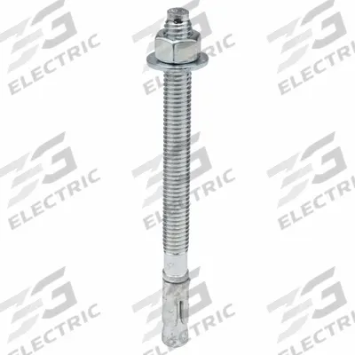 RED HEAD Wedge Anchor: 5 in Overall Lg, 3/8 in Dia, 3/8"-16 Thread Size, 3 3/4 in Thread Lg - Steel Wedge Anchors