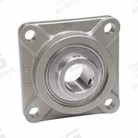 IPTCI BEARINGS 4 Bolt Flange Bearing: Radial Ball, 1/2 in Bore, SS, Set Screws, 3 3/8 in Lg (MPN SUCSF201-8 IP69K). Key specifications — Bore Type: Cylindrical; Brand: IPTCI BEARINGS; Lubricant Material: H-1 Grease; Mounting Bolt Size: 3/8 in; Split Housing: Not Split; System of Measurement: Inch.
