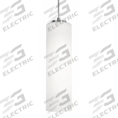 AFX INC. Decorative Pendant: 4 in Dia, 12 in Ht, Satin Nickel, 60 W - Leo Pendant Lights