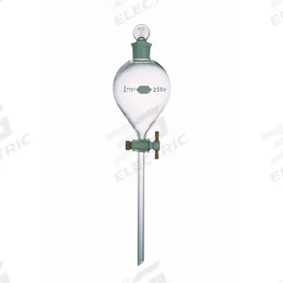APPROVED VENDOR Funnel: Borosilicate Glass, 250 mL, 22 mm, 8 mm, 175 mm Stem Lg - Separatory Funnels