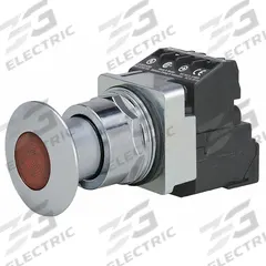 SIEMENS Mushroom Head Push Button: Illuminated, Mushroom Head Profile, Metallic, 30 mm, 1NO/1NC (MPN 52PP2H2AB). Key specifications — Brand: SIEMENS; Action: Maintained; Series: Class 52; Push Button Material Type: Metallic.
