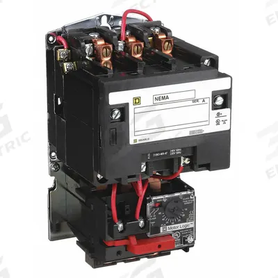 SQUARE D NEMA Magnetic Motor Starter: Non-Reversing, 3 Poles, NEMA Size 2 - Non-Reversing Starters with Electronic Overloads