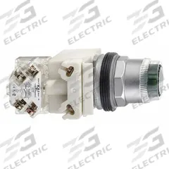 SCHNEIDER Illuminated Push Button: Illuminated, Flush Profile, Non-Metallic, 30 mm, SPDT (MPN 9001K1L1GH13). Key specifications — Brand: SCHNEIDER; Action: Momentary; Series: 9001K; Push Button Material Type: Non-Metallic.