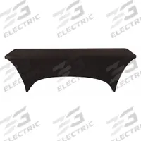APPROVED VENDOR Table Cover: Rectangle, Black, 30 in Overall Lg, 96 in Overall Wd, Polyester/Spandex (MPN 16531). Key specifications — Material: Polyester/Spandex; Brand: APPROVED VENDOR.