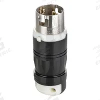LEVITON Locking Plug: Non-NEMA, Black/White, 250V DC/600V AC, 50 A, 3 Pole, 4 Blade (MPN 7765C). Key specifications — Brand: LEVITON.