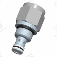 BUCHER HYDRAULICS Cartridge Valve: Screw-In, Screwdriver Adjustment, C08-20 Valve Cavity Size, PCFC (MPN PCFC-08-N-F-0-1.0). Key specifications — attr1012059: PCFC-08-N-F-0-1.0; attr1250696: PCFC; attr1011660: Nitrile; attr1011632: Screwdriver; attr1011635: BUCHER HYDRAULICS; attr1011636: Steel; attr1011644: C08-20.