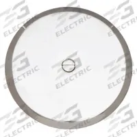 AB&A Cover: 5 in Overall Dia, 1/4 in Overall Ht, Stainless Steel, Chrome, Silver, Screw-In (MPN 68481). Key specifications — Color: Silver; Brand: AB&A; Finish: Chrome; Includes: Screws.