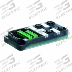 MURRELEKTRONIK Distribution Box: EXACT12, 4 Ports, 4 Pole M12 Female, 4 A Current Rating per Port (MPN 8000-84400-0000000). Key specifications — IP Rating: IP67; Features: PNP Electrical Design; For Use With: 12-Pole Screw Terminal Cap.