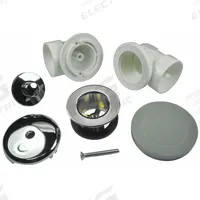 AB&A Waste and Overflow Kit: Plastic, 1 1/2 in Overall Dia, 2 1/2 in Overall Ht, Push and Pull (MPN 60354). Key specifications — Color: Silver; Includes: Half Kit; Connection Type: Solvent Weld; Material: Plastic; Grate Material: Stainless Steel.