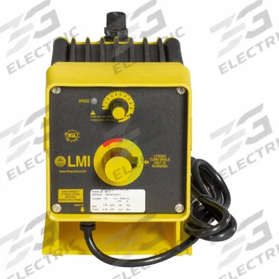 LMI PUMPS Chemical Metering Pump: Solenoid, 115V AC, PVC Head, PTFE Diaphragm - Compact Solenoid-Driven Diaphragm Metering Pumps