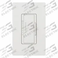 LUTRON Countdown Timer: 1 hr Max, 5 min Min, SPST, 120V AC, No Wall Plate Included, White (MPN MA-T51MN-WH). Key specifications — Brand: LUTRON; Includes Hold: No Hold Included.