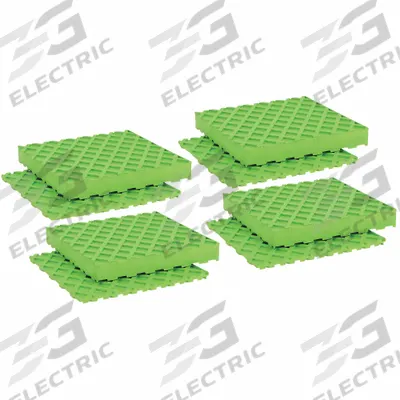 AIRLOC Vibration Isolator Pad: Buna-N, Diamond Pad Top, 6 in Lg, 6 in Wd, 3/4 in Ht - Vibration-Isolating Pads & Sheets