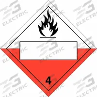BRADY DOT Container Placard: 4, 10 3/4 in x 10 3/4 in, 10 3/4 in Label Ht, 10 3/4 in Label Wd (MPN 60413). Key specifications — Brand: BRADY; Message: 4.