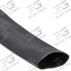 3M Heat Shrink Tubing: 2 in I.D. Before Shrinking, 0.65 in I.D. After Shrinking, 25 ft Lg, Black (MPN ITCSN-2000-25'-BLACK-REEL). Key specifications — Color: Black; Brand: 3M.