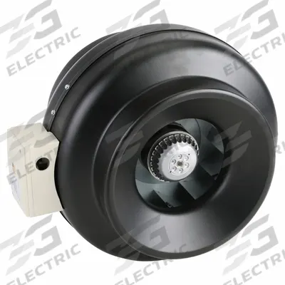Dayton In-Line Duct Fan: 801 cfm Max., 12 in Duct, 201.3 W, 120V AC, 1 Ph, IP54 - General Purpose Inline Duct Fans