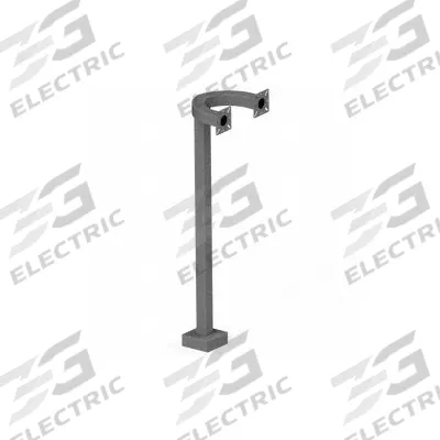 PEDESTAL PRO Dual Head Pedestal: 42 in Overall Ht, Black, Pedestal, 10 in x 12 in - Pedestals for Gate Operators