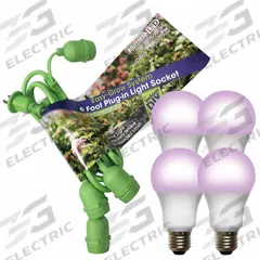 LED Grow Light Cord System: Bulb Included, For Bulb Type A, 120V AC, LED, Linkable, 40 W (MPN 602270). Key specifications — attr1259842: 120V AC; attr1259855: Flowering; attr1259856: Red; attr1259839: LED Grow Light Bulb; attr1259840: Yes; attr1259844: MIRACLE LED.