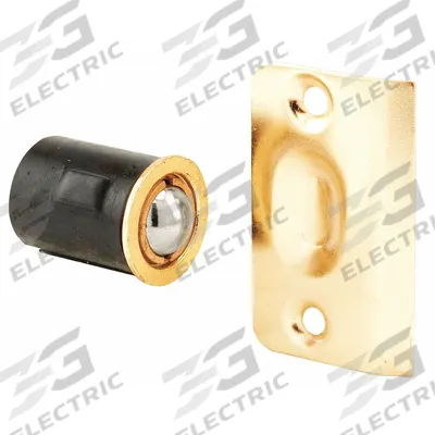 PRIME-LINE Closet Door Ball Catch/Strike: Steel, 2 1/8 in Overall Ht - Locks & Latches