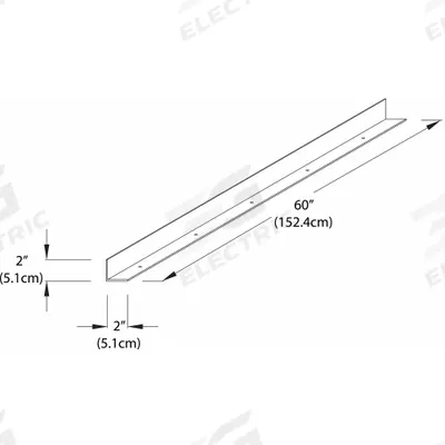 INSTOCK Retaining Lip: 5 ft Overall Lg, 5 ft Overall Wd, 2 in Overall Ht, Steel - Lab Shelves & Components