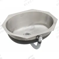 JUST MANUFACTURING Bathroom Sink: Silver, Stainless Steel, 18 in Overall Lg, 13 7/8 in Overall Wd (MPN UOFADA1619A60-J). Key specifications — Includes: Integra Flow and Mounting Hardware; Brand: JUST MANUFACTURING; Color: Silver; Sink Material: Stainless Steel.