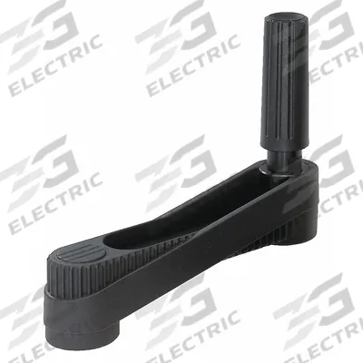 KIPP Crank Handle: Steel w/ Revolving Plastic Grip, 8 mm Bore Dia - Crank Handles with Revolving Grip