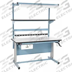 PRO-LINE Workstation: Adj Ht, Laminate, 60 in x 30 in, 330 lb Overall Load Capacity, Blue, Laminate (MPN BIB15). Key specifications — Brand: PRO-LINE; Height Adjustability: Adjustable Height.