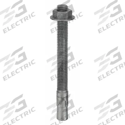 MKT FASTENING Wedge Anchor: 5 1/2 in Overall Lg, 1/2 in Dia, 1/2"-13 Thread Size, Steel - Steel Wedge Anchors