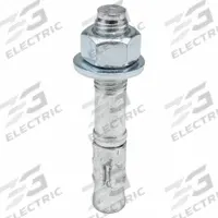 RED HEAD Wedge Anchor: 4 3/4 in Overall Lg, 3/4 in Dia, 3/4"-10 Thread Size, Steel, Steel, 10 PK (MPN WS-3446). Key specifications — Brand: RED HEAD; Anchor Type: Wedge; Finish Type: Zinc Plated.