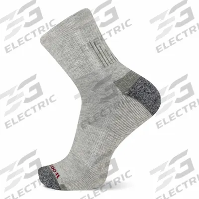 WOLVERINE Socks: Ankle, Men's, Gray, Polyester - Performance Work Socks