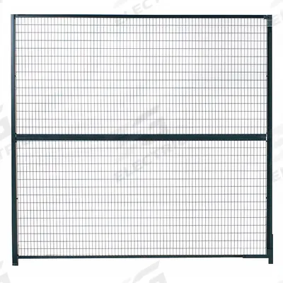 WIRECRAFTERS Stacking Panel: 8 ft H x 9 ft W x 1 1/4 in D, Gray - WireCrafters Woven-Wire Partition Components