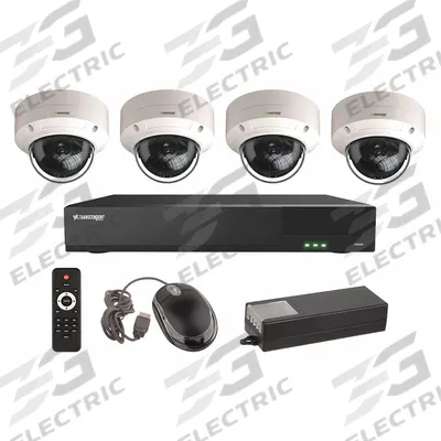 VITEK Video Surveillance Digital Systems: Dome, 4 Cameras Included, 2.8 mm Max Focal Lg - Video Surveillance Digital Systems w/ Cameras