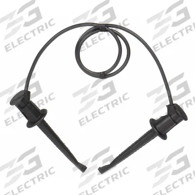 POMONA Test Leads: Black Electrical Current Color, Minigrabber, 12 in Lg - Test Leads with Clips