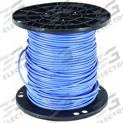 SOUTHWIRE Building Wire: Copper, 3 AWG, 1 Conductors, Stranded, Blue, 500 ft Lg - Copper THHN/THWN Building Wires