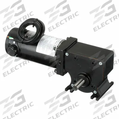 Dayton Gearmotor: Right Angle, 90V DC, TENV, 77 RPM, 103 in-lb Max Torque, 23:1 - Right Angle DC Gearmotors