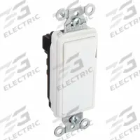 HUBBELL Wall Switch: Rocker Switch, Single Pole, Maintained, White, 120/277V AC, 20 A (MPN SNAP2121PLW). Key specifications — Illuminated: No; Voltage Rating: 120/277V AC.