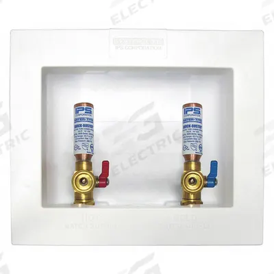 WATER-TITE Outlet Box: 1/2 in Sweat, 1/2 in Sweat, Center, 5.75 in Box Wd - Washing Machine Supply Valve Outlet Boxes