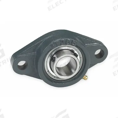 DAYTON 2 Bolt Flange Bearing: Radial Ball, 1 7/16 in Bore, Cast Iron, Set Screws - General Purpose Flange-Mount Ball Bearings
