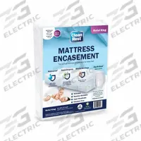CLEANREST Mattress/Box Spring Protector: Hotel King, 80 in Overall Lg, 72 in Overall Wd, White (MPN 845168015523). Key specifications — Brand: CLEANREST; Cover Material: Polyurethane; Mattress Pad Material: Polyester Blend; Compatible Bed Height: 18 in.