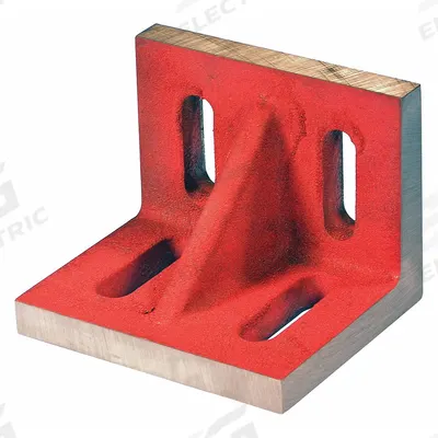 SUBURBAN Angle Plate: Cast Iron, 3 1/2 in L x 2 1/2 in W x 3 in H - Slotted Cast Iron Angle Plates