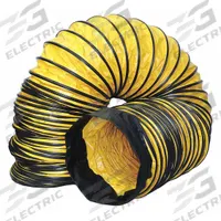 AMERIC Ventilation Duct: 12 in Dia, 15 ft Lg, For Use With VAF3000P, Yellow, PVC Coated Polyester (MPN AM-DS1215). Key specifications — Material: PVC Coated Polyester; Standards: UL-94-VO; Color: Yellow; For Use With: VAF3000P; Includes: Quick Connect; Conductive Material Construction: No; Brand: AMERIC.