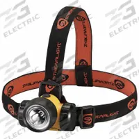 Intrinsically Safe Headlamp: 270 lm, 8 hr Run Time at Max. Brightness, 150 m Max Beam, 1 Light Ouput (MPN 61200). Key specifications — Brand: STREAMLIGHT; Battery Requirements - Broad: 3 AA.
