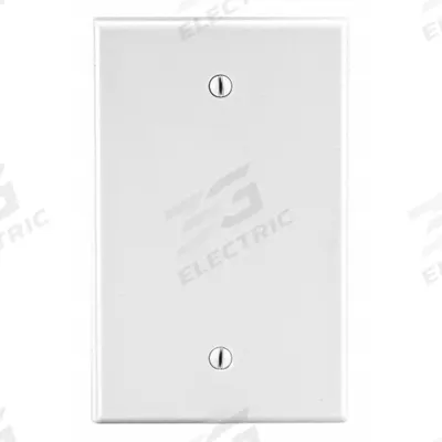 HUBBELL Wall Plate: Blank, 1 Gang, White - General Purpose Wall Plates