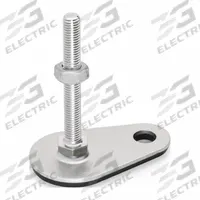 JW WINCO Male-End Leveling Mount: Swiveling Stud, 1/2"-13 Thread Size, 3,597 lbf Capacity (MPN 43-60-1/2X13-100-D3-SK). Key specifications — Finish: Plain; Base Shape: Teardrop; Load Capacity: 3,597 lbf; Thrust Pad Material: Buna-N; Mounting Holes: Mounting Holes Included; Includes: Nut; Hex Size: 11/16 in.